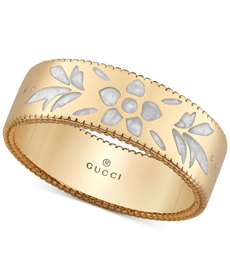 gucci icon blooms enamel ring|Designer Fashion Rings .